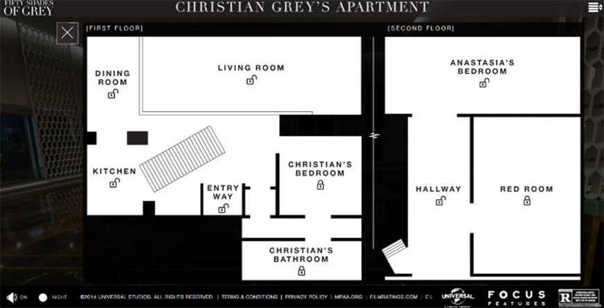 See inside Christian Grey's apartment in Fifty Shades of Grey