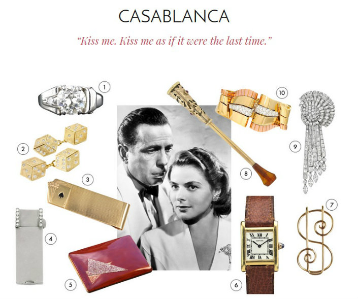 Valentine's Day Jewelry Ideas Get inspired with Hollywood romantic couples-Casablanca