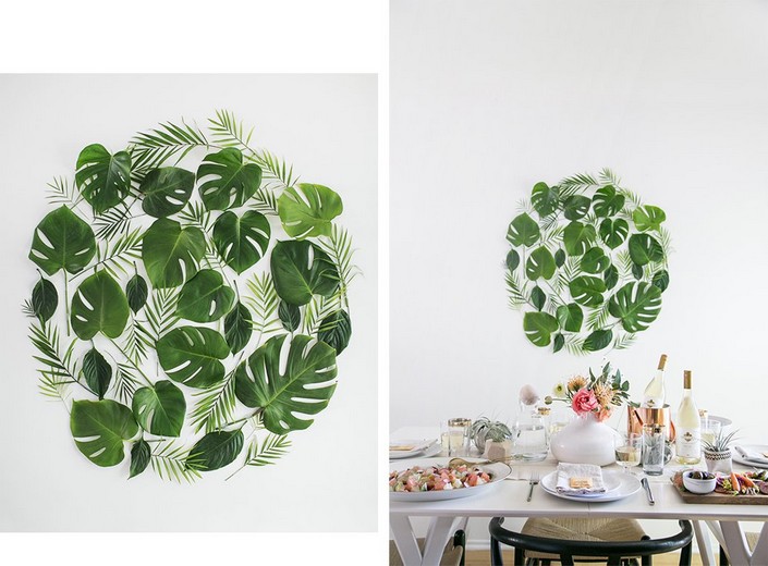 Home decor Ideas: Use tropical leaves