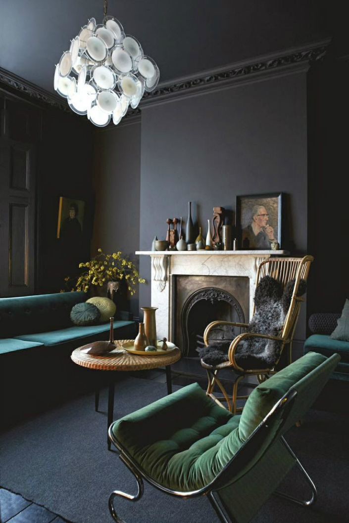 FALL DECORATING IDEAS + LIVING ROOM: USE GREEN