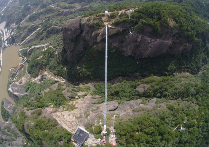 Would you dare to cross this glass suspension bridge