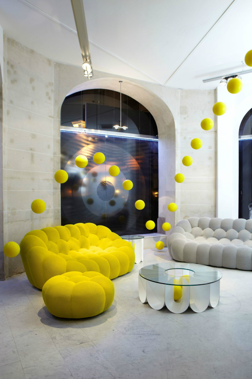 Modern yellow sofa 