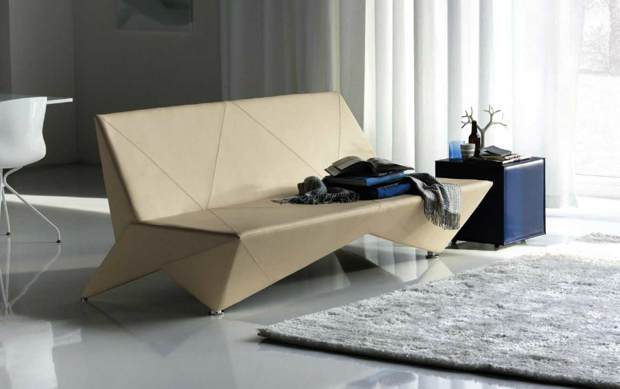 Unique origami design sofa