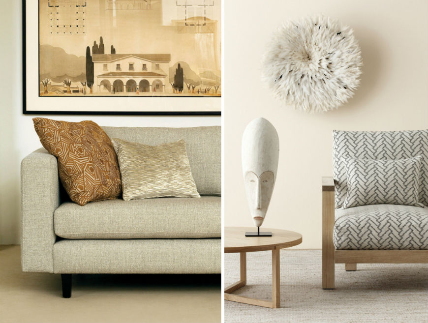 Upholstery: tribal fabrics by Mokum