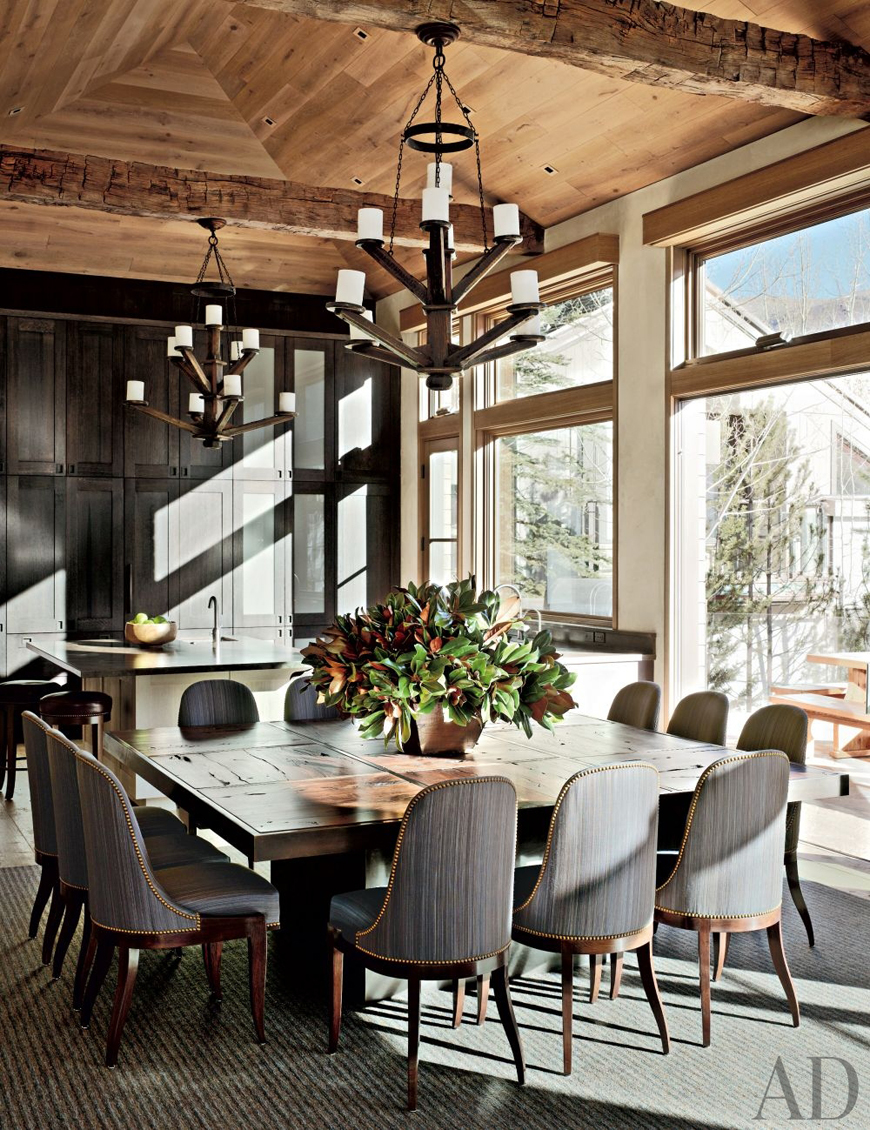 Is a more traditional dining room, soak up the environment, the material must be characterized by the field, with more wood a characteristic object in the landscape you want to insert. This case is a good bet for more retro furniture
