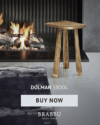 Dolmen Stool by BRABBU
