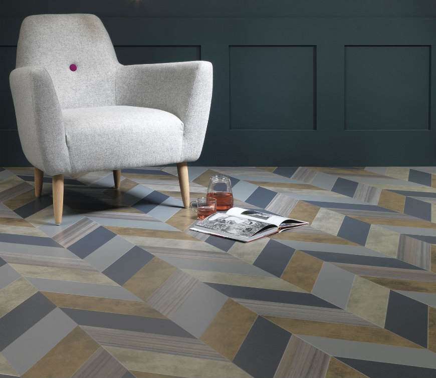Bedroom stone floor design