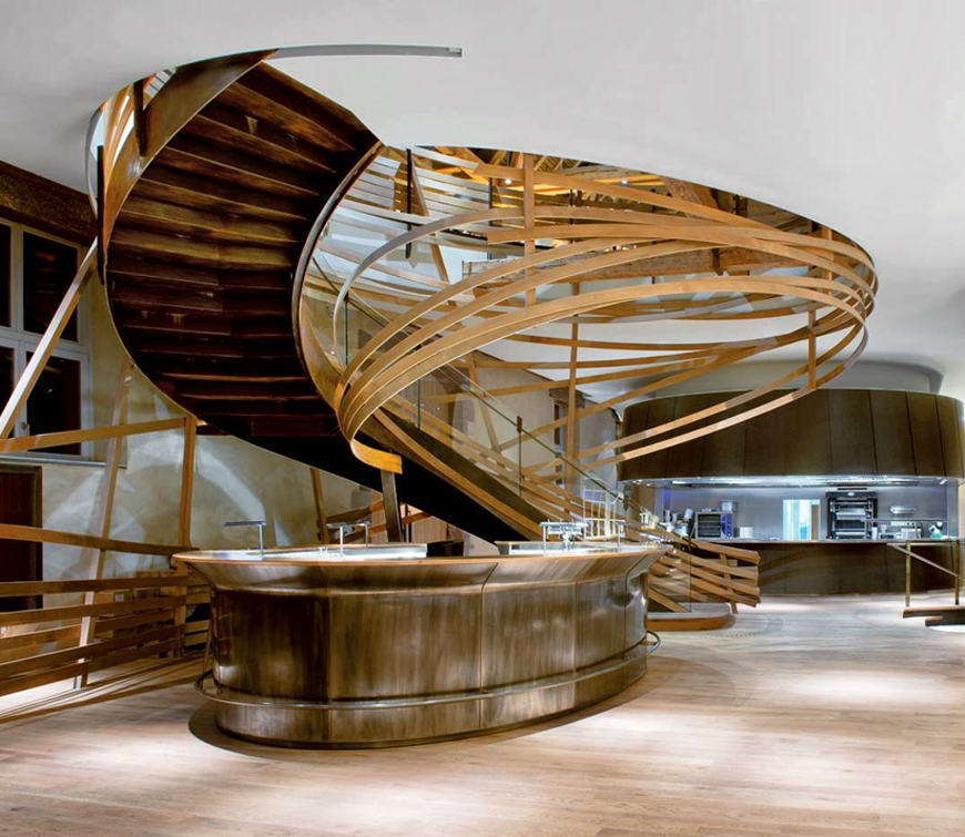 Amazing stair design at Brasserie les Haras