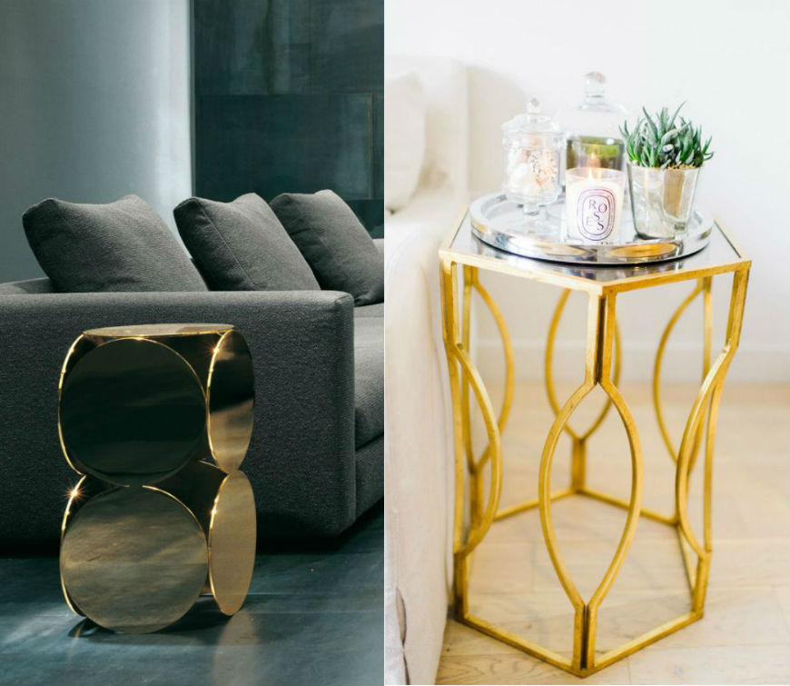 gold side tables
