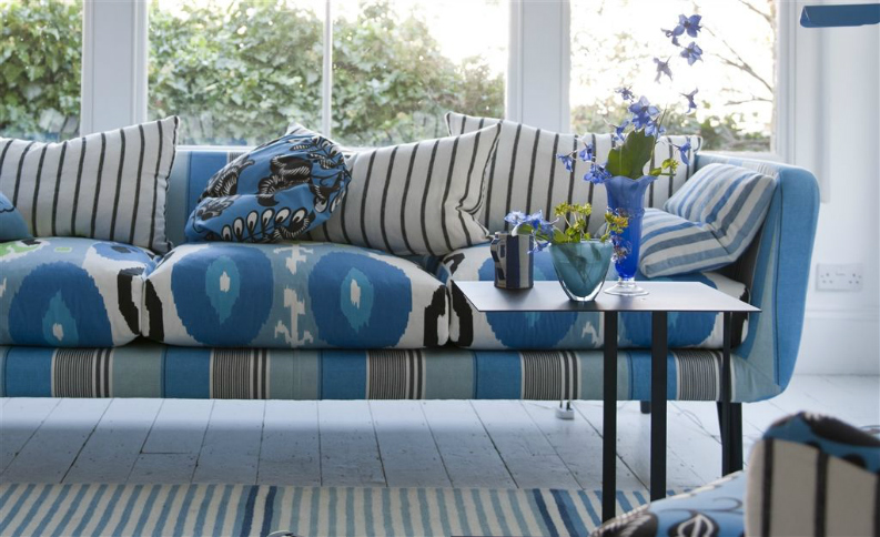 fabrics for fall 2016: Pantone Air Blue 14-4122DESIGNERS GUILD: Sarasota - Cobalt
