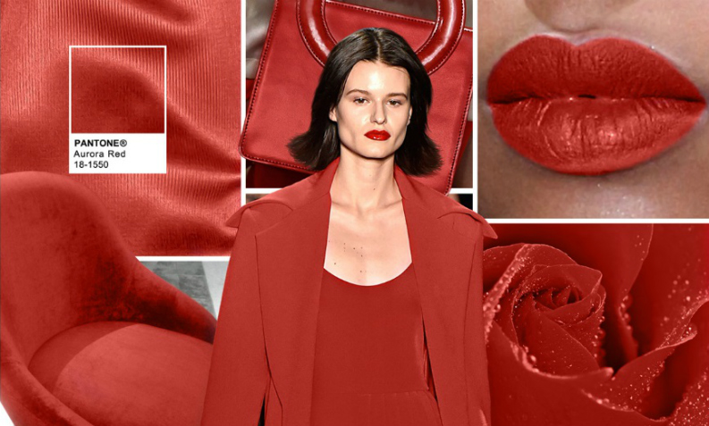 Pantone fashion colour: fabrics for fall 2016: Aurora Red 18-1550