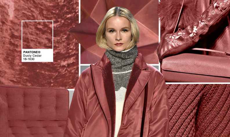Pantone fashion colour: fabrics for fall 2016: Dusty Cedar - Pantone 18-1630