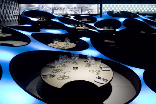 10 Incredible Restaurant Interior Design Projects Around The World #interiordesign #restaurantdesign #designinspiration  10 Incredible Restaurant Interior Design Projects Around The World Blue Frog Lounge Mumbai India