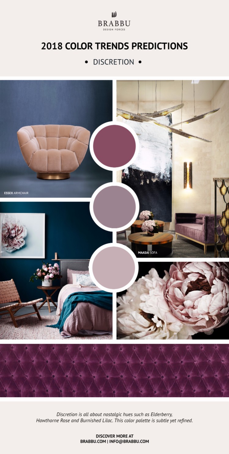 2018 Color Predictions: the design trend guide you must-see. 2018 Color Trends. Interior Design Trends. Modern Interior Design. #2018colortrends #moderninteriordesign #homedecor. Meet BRABBU's Colorful world of inspirations: goo.gl/ZdXND6