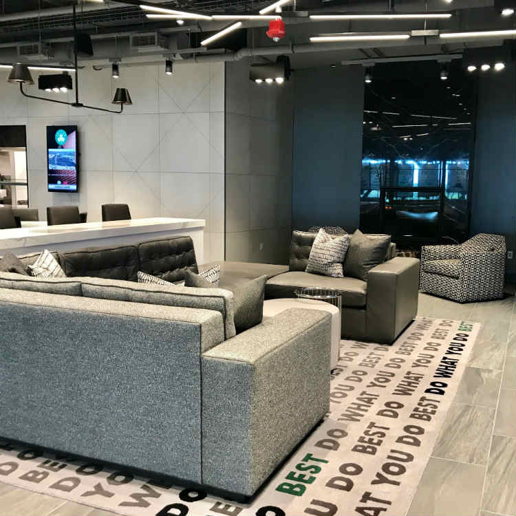 Lucinda Loya Interiors High-End Budget Design - Celtics Pratice Facility