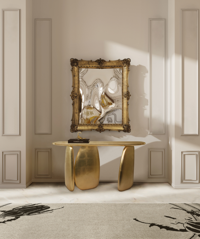 Golden Elegance: A Luxurious Hallway Design