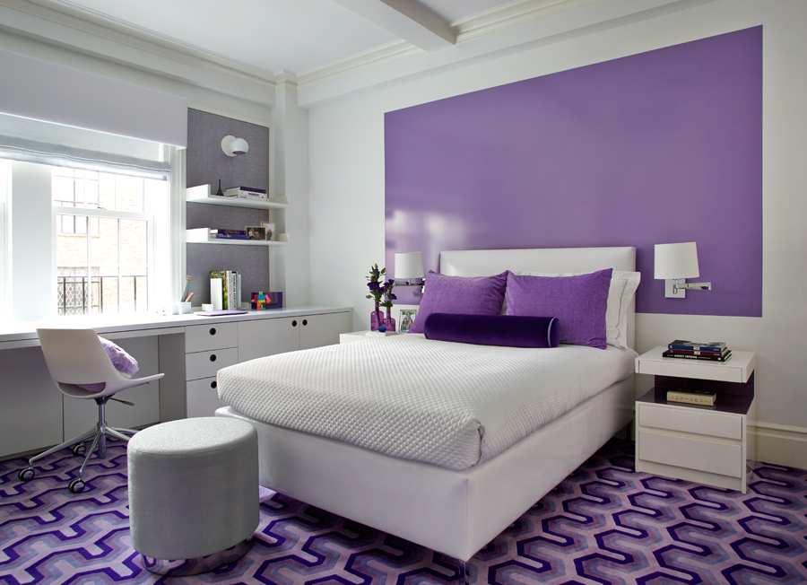 Amie Weitzman, bedroom design, purple bedroom decor