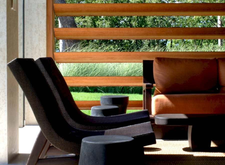 Modern Interior Design Projects by Christian Liaigre. Modern Living Room with neutral tones sofas