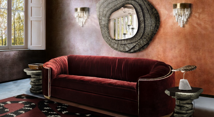 Red Velvet Upholstery The Centre of Your Living Room Design