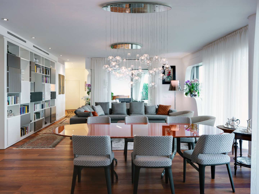 Marco Piva Luxury Homes Projects, Citylife Modern Dining Room
