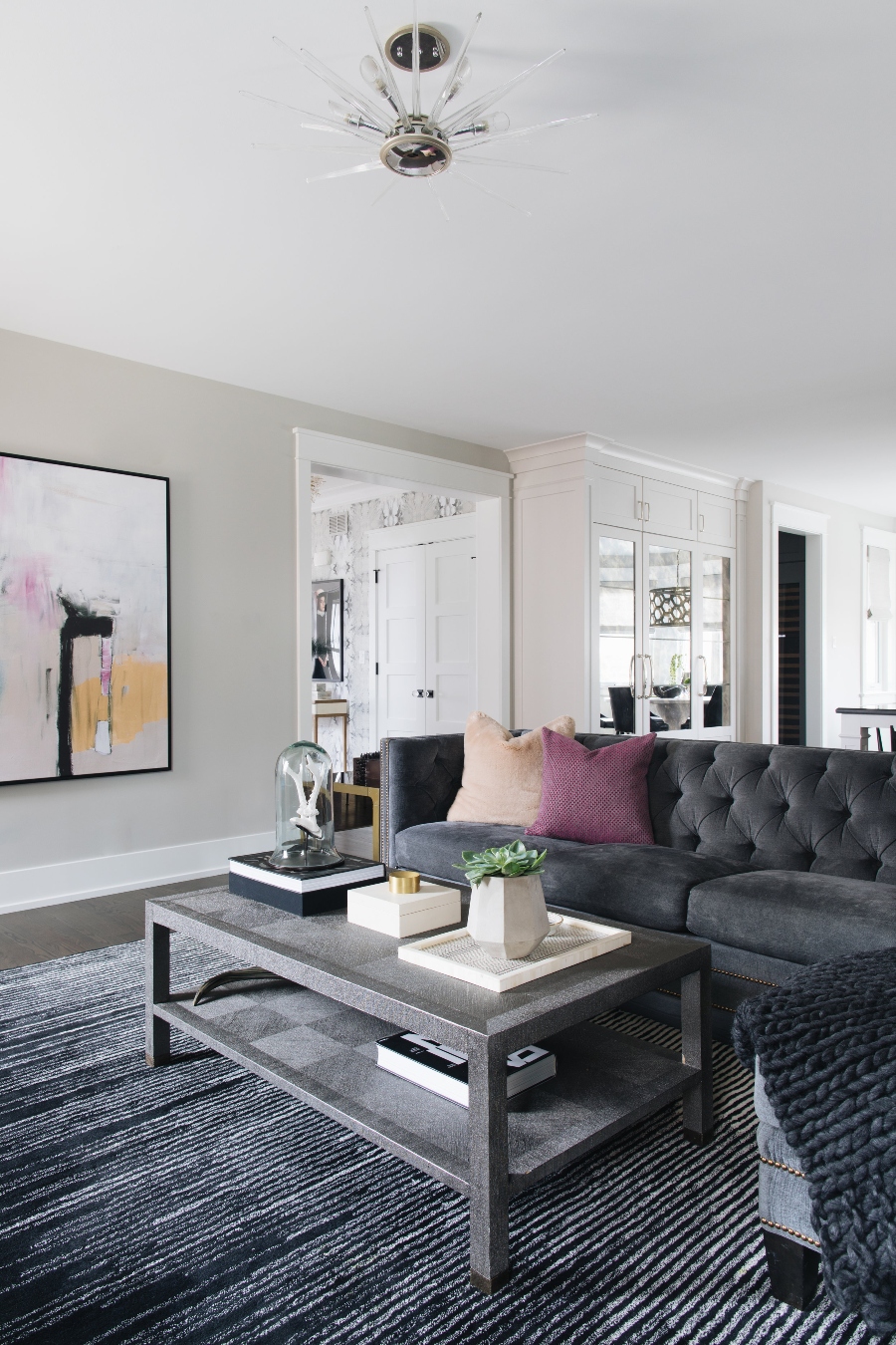 Blue tones living room by Donna Mondi Interior Design