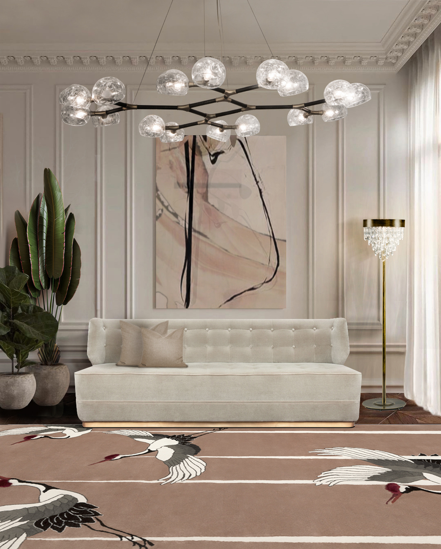 white sofa living room decor
