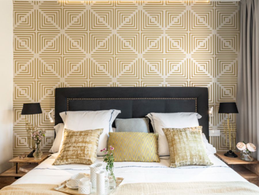 bedroom by alterespacio with black headboard