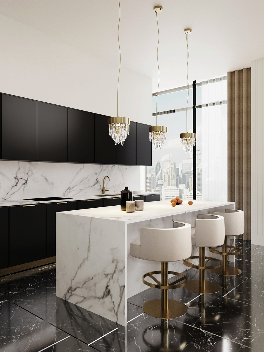 hell's Kitchen of the Empire Penthouse, the New project of Brabbu and Home Society Studio in New York