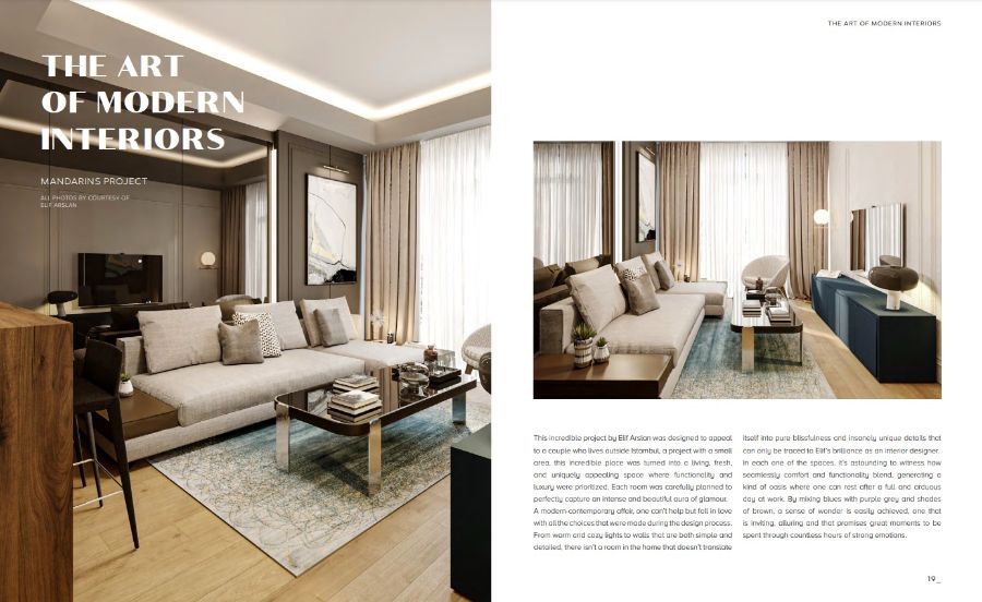 Modern Design Magazine Home'Society Winter Issue Second Edition mandarins prject by elif arslan