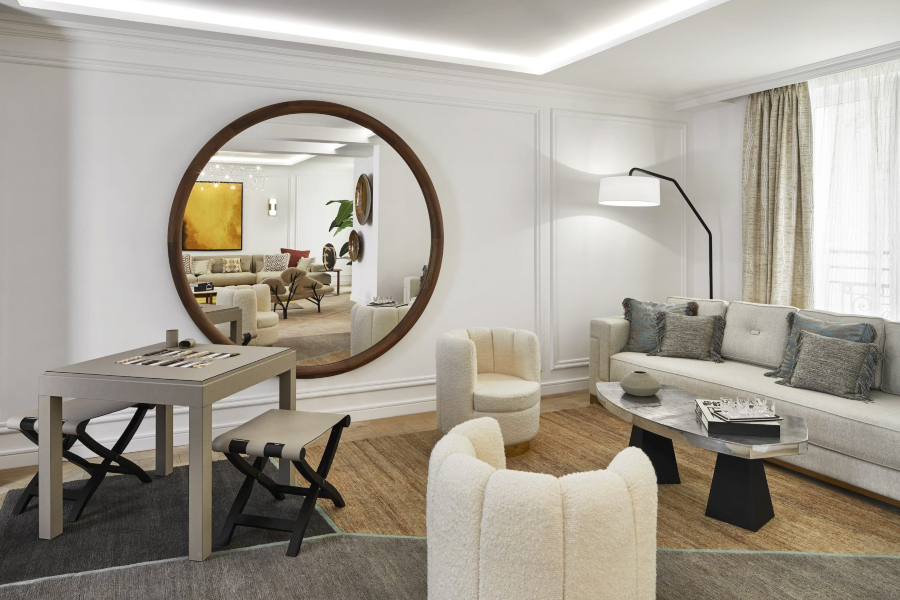 Modern Interior Design by Stéphanie Coutas. The decor is elegant and relaxing, enhancing the natural elements used to create a warm