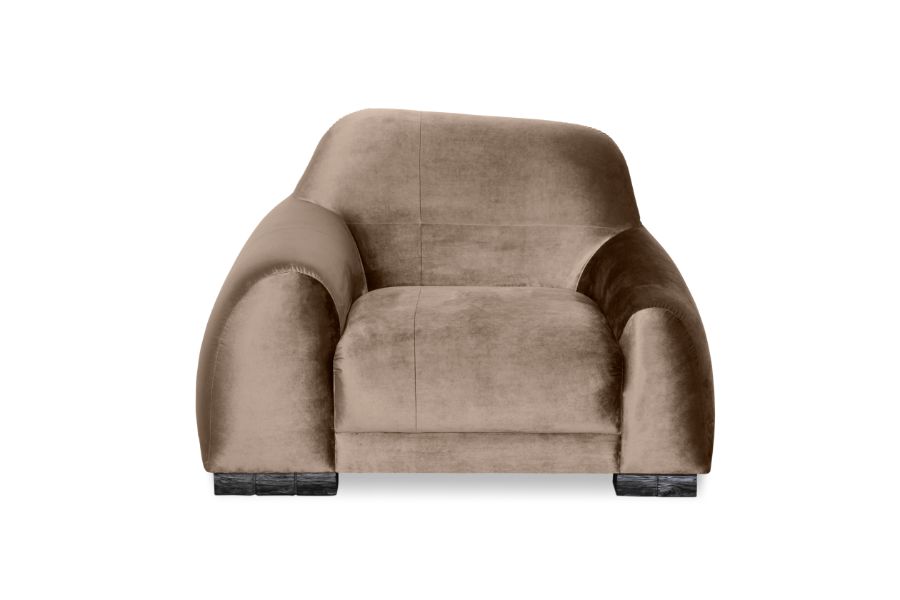 Modern Sofa Design Discover the Asymmetrical BORNEO Collection brown velvet single sofa