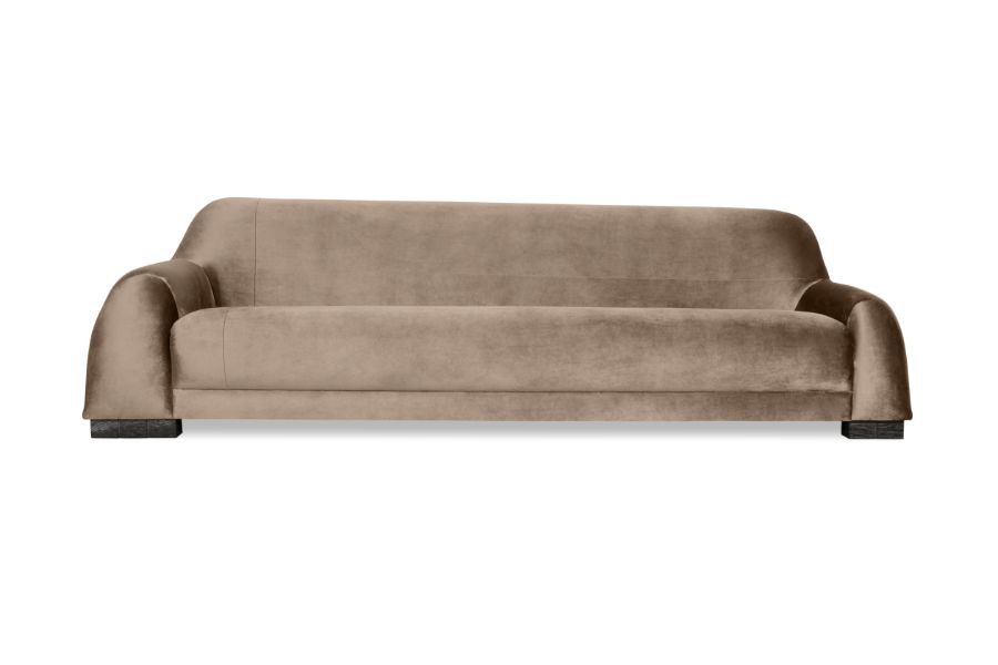 Modern Sofa Design Discover the Asymmetrical BORNEO Collection brown velvet sofa