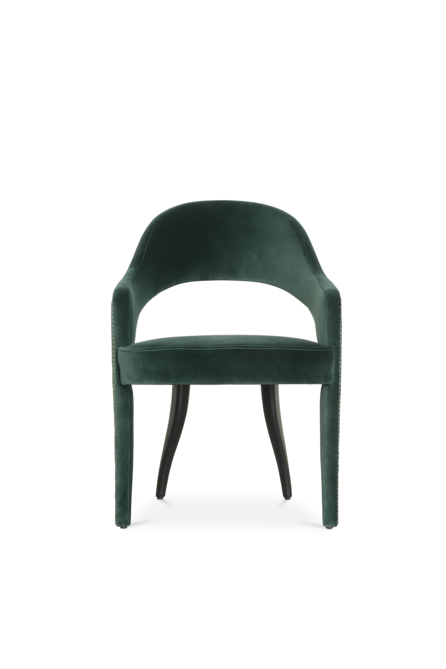 accent with curved back armchair