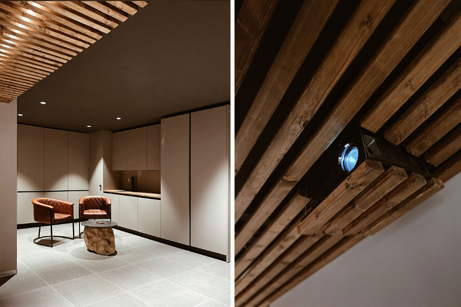 garage by franquet barrau with leather armchairs