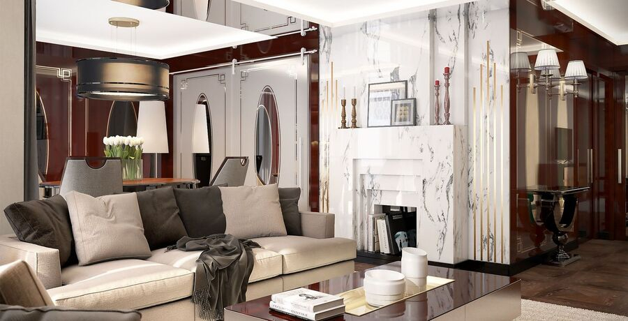 Milan and Rome Modern Interior Design + Alter Ego Goup + Luxurious Living Room