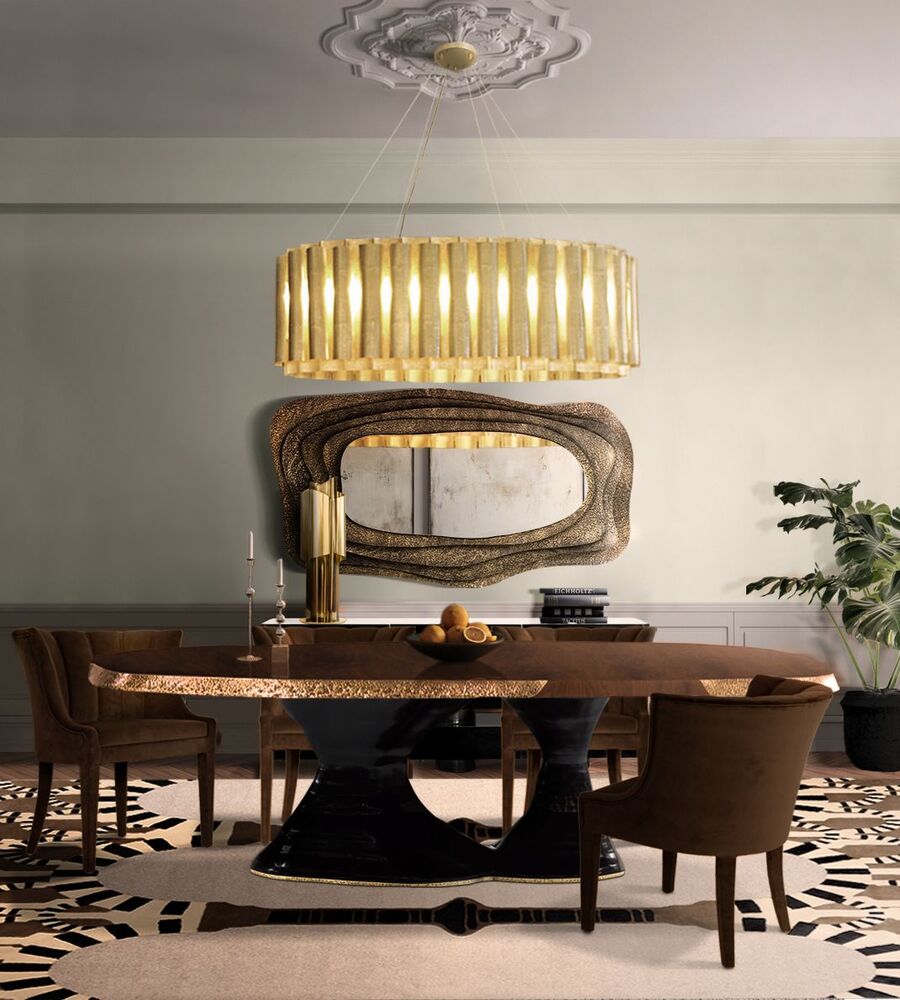 brown dining room design