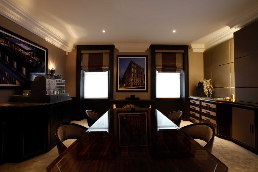 Martin Kemp office with modern furniture