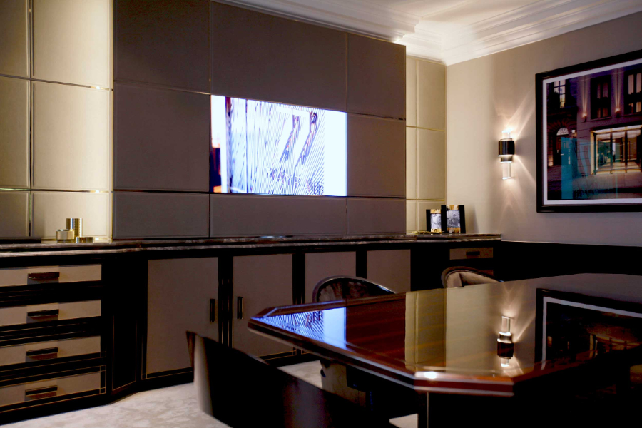 Martin Kemp office with modern furniture