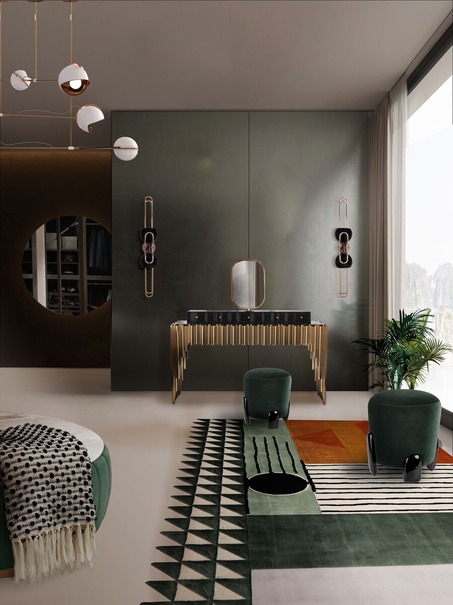 modern green closet design