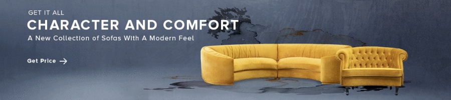 Modern Contemporary Interior Design by Fleur-de-lis Interior Design. Banner: Get it all: Character and confort- a new collection of sofas with a modern feel. 