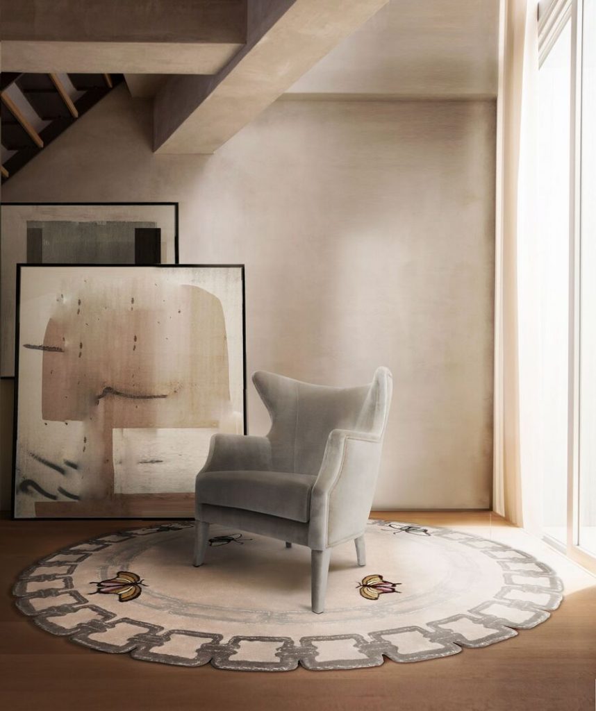 brabbu new products at isaloni 2022 dukono II Armchair in a cosy reading corner