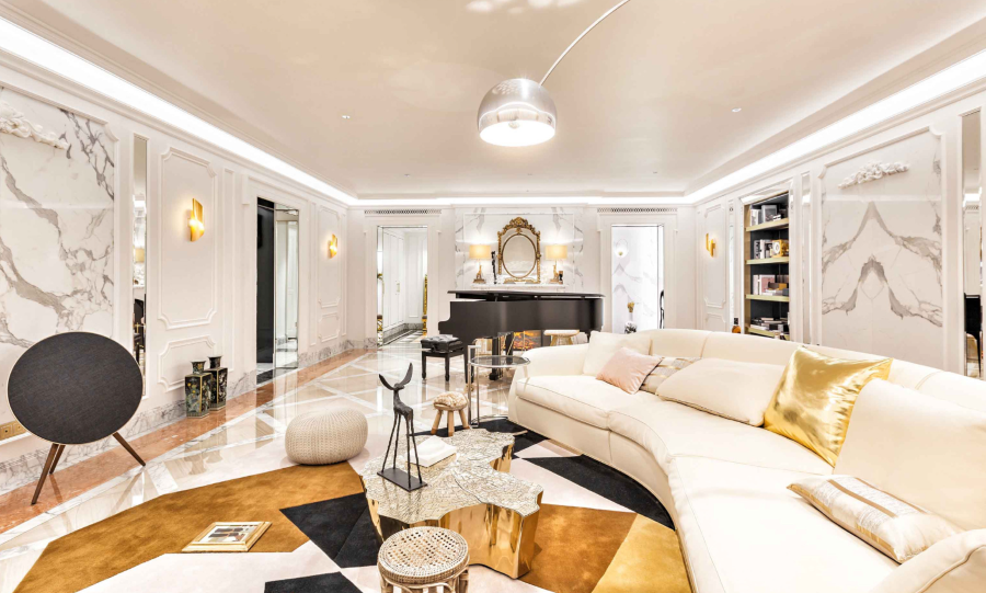 Home Interior Design Ideas by Nong Studio - Shanghai Riverfront Mansion - Luxury Living Room