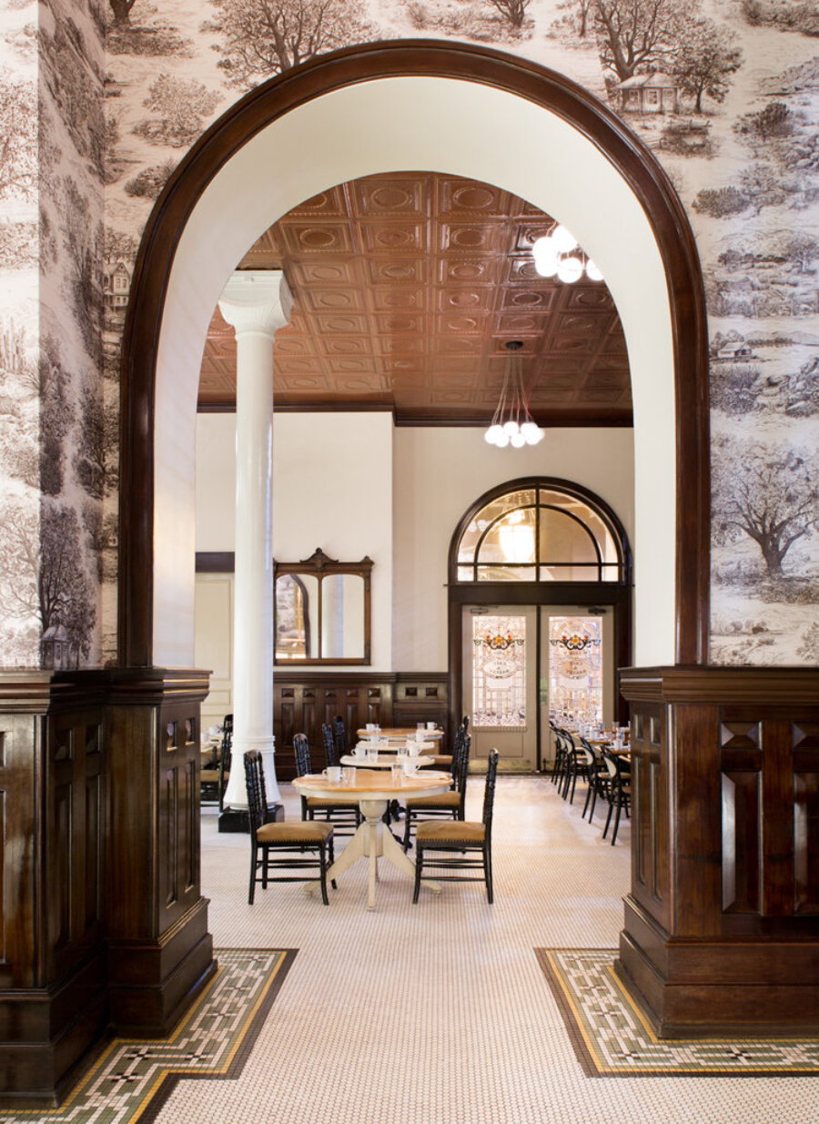 Rottet Studio: Architecture And Design In Texas. A view from an interior arch to the coffee room.
