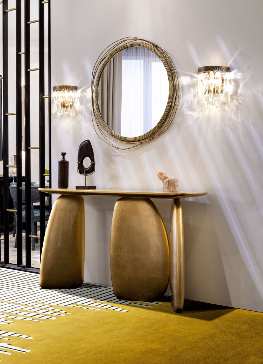 modern hallway on brabbu stand at iSaloni 2022