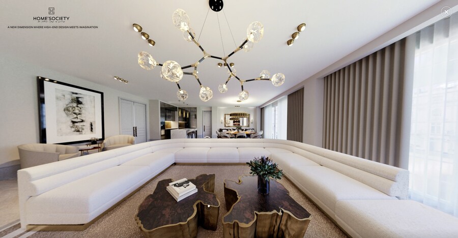 living space at Home'Society Virtual Showroom