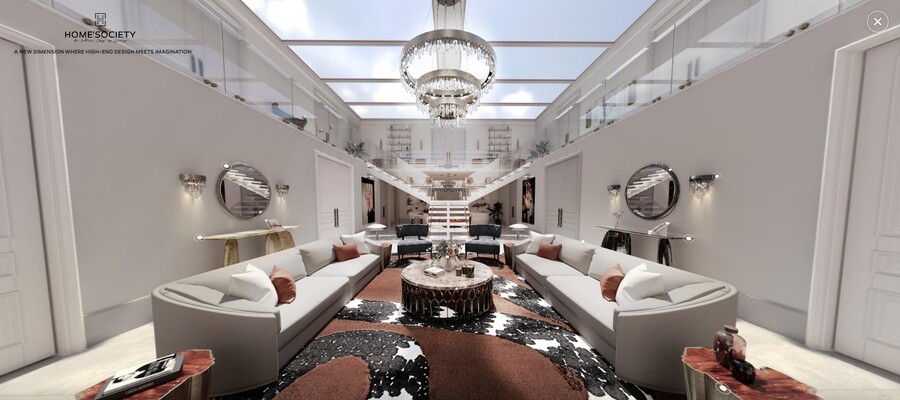 living room of Home'Society Virtual Showroom