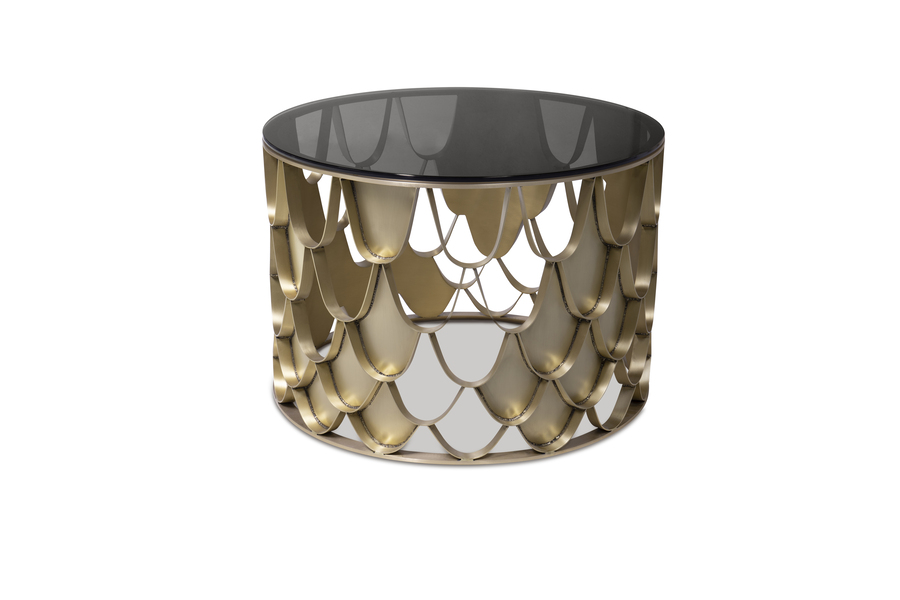 modern center table with golden details