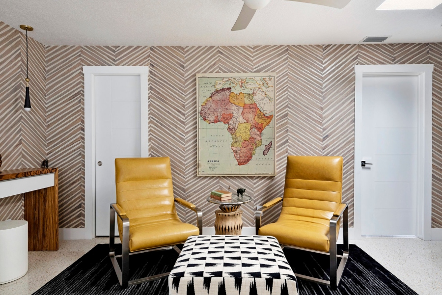 When Bee Studio initially entered their client's house and saw an original Eames lounger, they told her they were meant to be