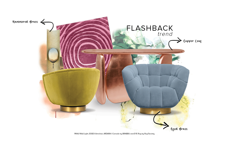 moodboard of colours trending for this fall winter