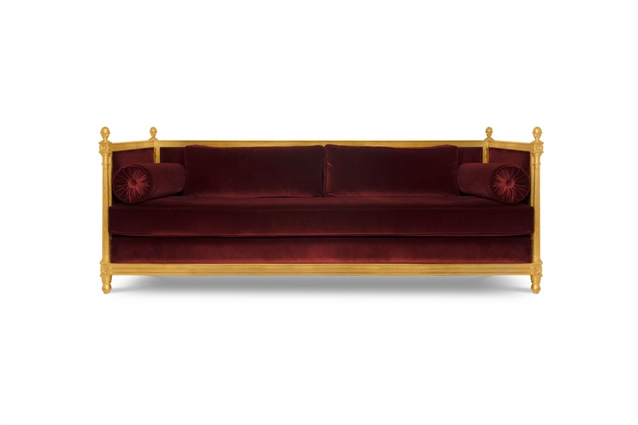 modern contemporary sofas red velvet sofa 